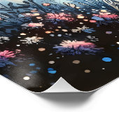 Whimsical Sky Lantern Lake Mädchen Poster (Ecke)