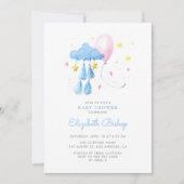 Whimsical Sky Niedlich Baby Dusche Einladung (Vorderseite)