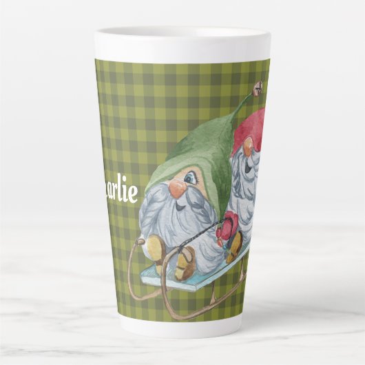Whimsical Sledgnomes Personalisierte Kaffee Tasse (Vorderseite)