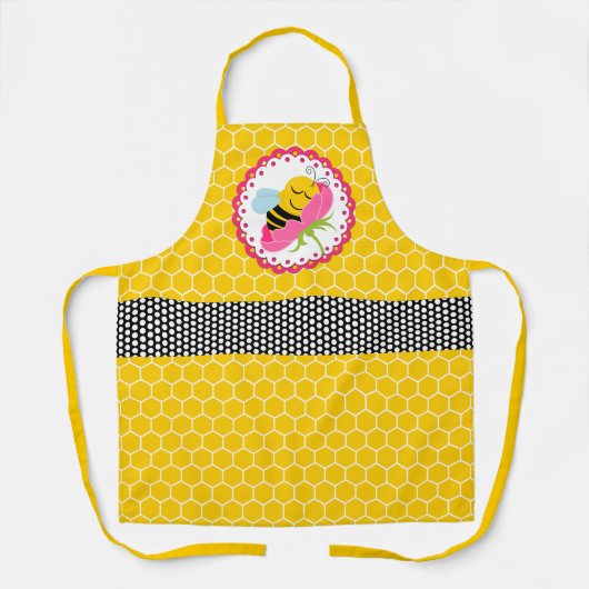 Whimsical Sleeping Honey Bee Schürze (Vorderseite)