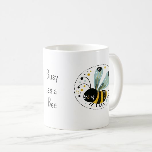 Whimsical Sleepy Bee Kaffeetasse (VorderseiteRechts)