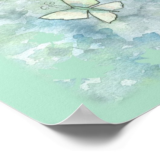 Whimsical Sleepy Blume Fee Poster Art (Ecke)