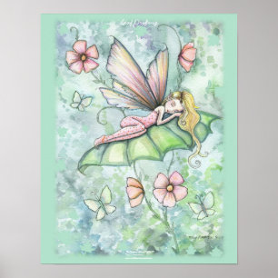 Whimsical Sleepy Blume Fee Poster Art