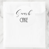 Whimsical "Smash Cake" Runder Aufkleber (Tasche)