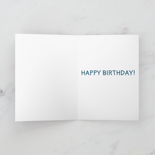 Whimsical Snail on Magical Mushroom CUSTOM Bday Karte (Innenseite)