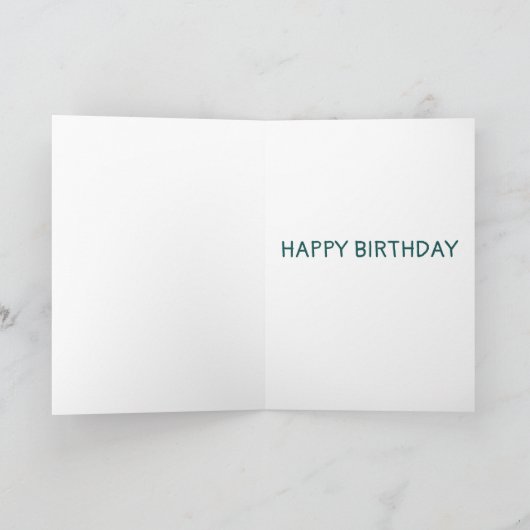 Whimsical Snail on Magical Mushroom CUSTOM Bday Karte (Innenseite)