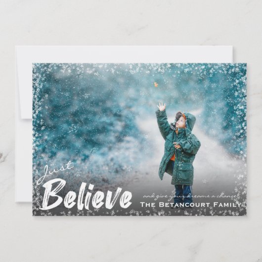 Whimsical Snow Frame einfach glauben Weihnachten F (Vorderseite)