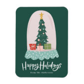 Whimsical Snow Globe Nicht-Foto Urlaub Magnet (Vertikal)