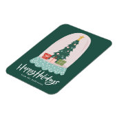 Whimsical Snow Globe Nicht-Foto Urlaub Magnet (Linke Seite)