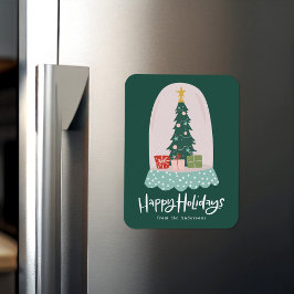 Whimsical Snow Globe Nicht-Foto Urlaub Magnet