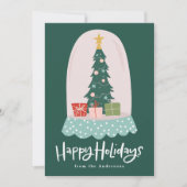 Whimsical Snow Globe ohne Foto Feiertagskarte (Vorderseite)