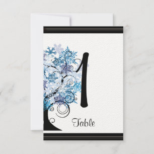 Whimsical Snowflake Tree Posh Tischnummer