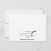 Whimsical Snowflake Tree Posh Wedding Probe Einladung (Rückseite)