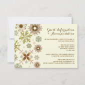 Whimsical Snowflakes Hochzeitdetails/Unterkunft Einladung (Vorderseite)