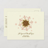 Whimsical Snowflakes Wedding Danke Postkarte (Vorne/Hinten)