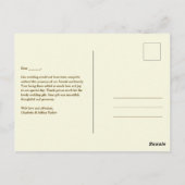 Whimsical Snowflakes Wedding Danke Postkarte (Rückseite)