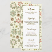 Whimsical Snowflakes Wedgemenü Menükarte (Vorne/Hinten)