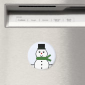Whimsical Snowman Christmas Magnet (In Situ (Geschirrspüler))