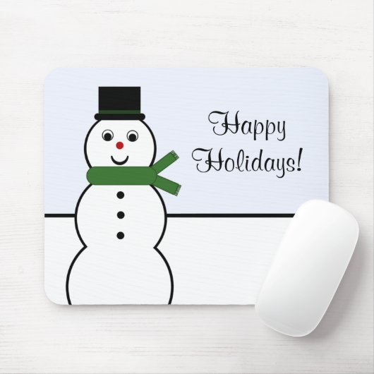 Whimsical Snowman Christmas Mousepad (Mit Mouse)