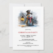 Whimsical Snowman Christmas Party Einladung (Vorderseite)