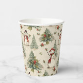 Whimsical Snowman: Feierlich Pappbecher (Links)