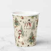 Whimsical Snowman: Feierlich Pappbecher (Rechts)