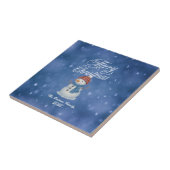 Whimsical Snowman Frohe Weihnachten Fliese (Seite)