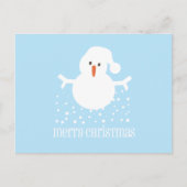 Whimsical Snowman Holiday Grußkarte Feiertagspostkarte (Vorderseite)