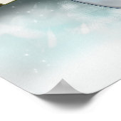 Whimsical Snowman im Winter Weihnachten Zeichnend Poster (Ecke)