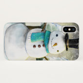 Whimsical Snowman im Winter Weihnachtslandschaft Case-Mate iPhone Hülle (Rückseite (Horizontal))