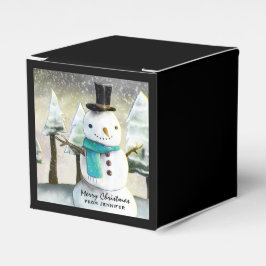 Whimsical Snowman im Winter Weihnachtslandschaft Geschenkschachtel