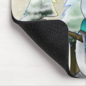 Whimsical Snowman im Winter Weihnachtslandschaft Mousepad (Ecke)