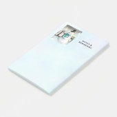 Whimsical Snowman im Winter Weihnachtslandschaft Post-it Klebezettel (angewinkelt)