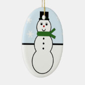 Whimsical Snowman Oval Ornament (Rechts)