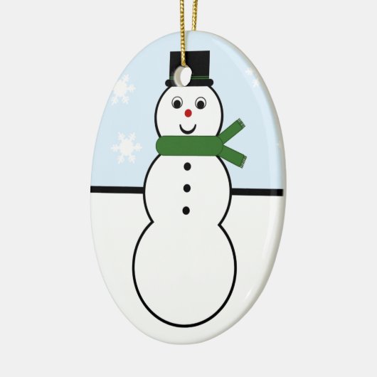 Whimsical Snowman Oval Ornament (Links)