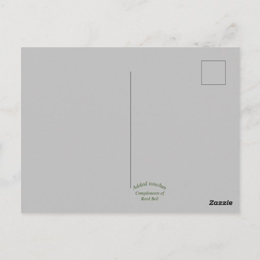 "Whimsical Snowman" Weihnachtskarte Postkarte (Rückseite)