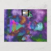 "Whimsical Snowman" Weihnachtskarte Postkarte (Vorderseite)