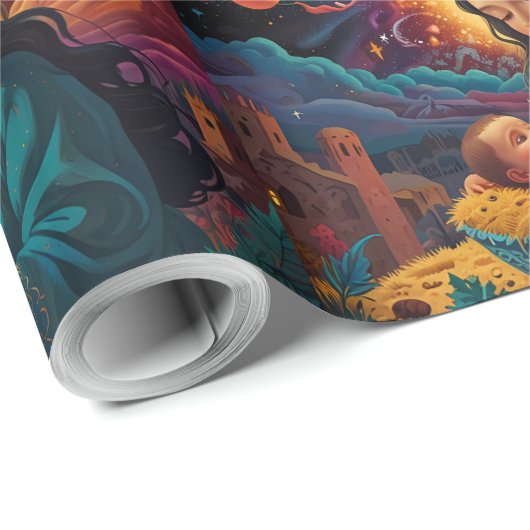 Whimsical Snowman Weihnachtswerk Geschenkpapier (Rolleneckpunkt)