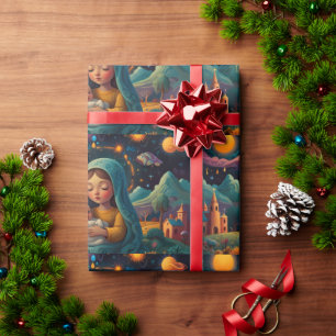 Whimsical Snowman Weihnachtswerk Geschenkpapier
