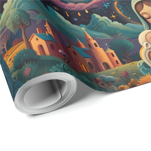 Whimsical Snowman Weihnachtswerk Geschenkpapier (Rolleneckpunkt)