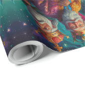 Whimsical Snowman Weihnachtswerk Geschenkpapier (Rolleneckpunkt)