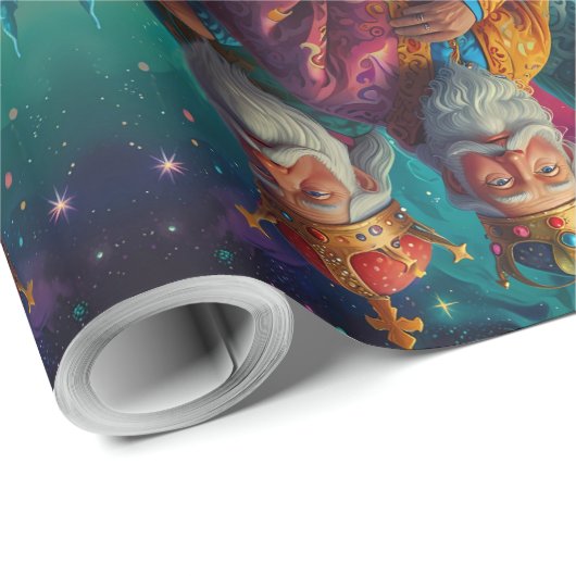 Whimsical Snowman Weihnachtswerk Geschenkpapier (Rolleneckpunkt)