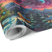 Whimsical Snowman Weihnachtswerk Geschenkpapier (Rolleneckpunkt)