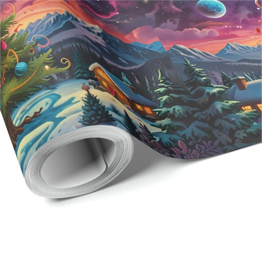 Whimsical Snowman Weihnachtswerk Geschenkpapier (Rolleneckpunkt)