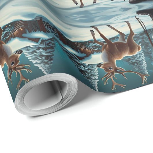 Whimsical Snowman Weihnachtswerk Geschenkpapier (Rolleneckpunkt)