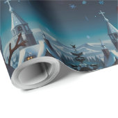 Whimsical Snowman Weihnachtswerk Geschenkpapier (Rolleneckpunkt)