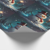 Whimsical Snowman Weihnachtswerk Geschenkpapier (Ecke)