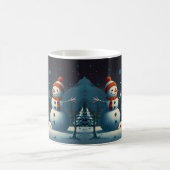 Whimsical Snowman Weihnachtswerk Kaffeetasse (Mittel)