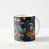 Whimsical Snowman Weihnachtswerk Kaffeetasse (VorderseiteRechts)