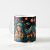 Whimsical Snowman Weihnachtswerk Kaffeetasse (Vorderseite Links)